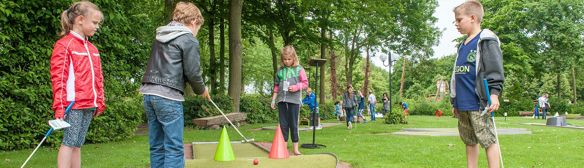 Op de mooi aangelegde midgetgolfbaan bij de Vierlinden in de groene natuur! 