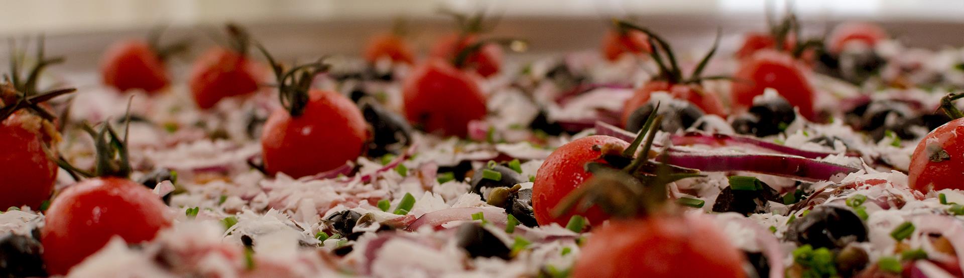 Carpaccio met truffelmayonaise bij het brunch de luxe buffet & Hole 19 buffet.